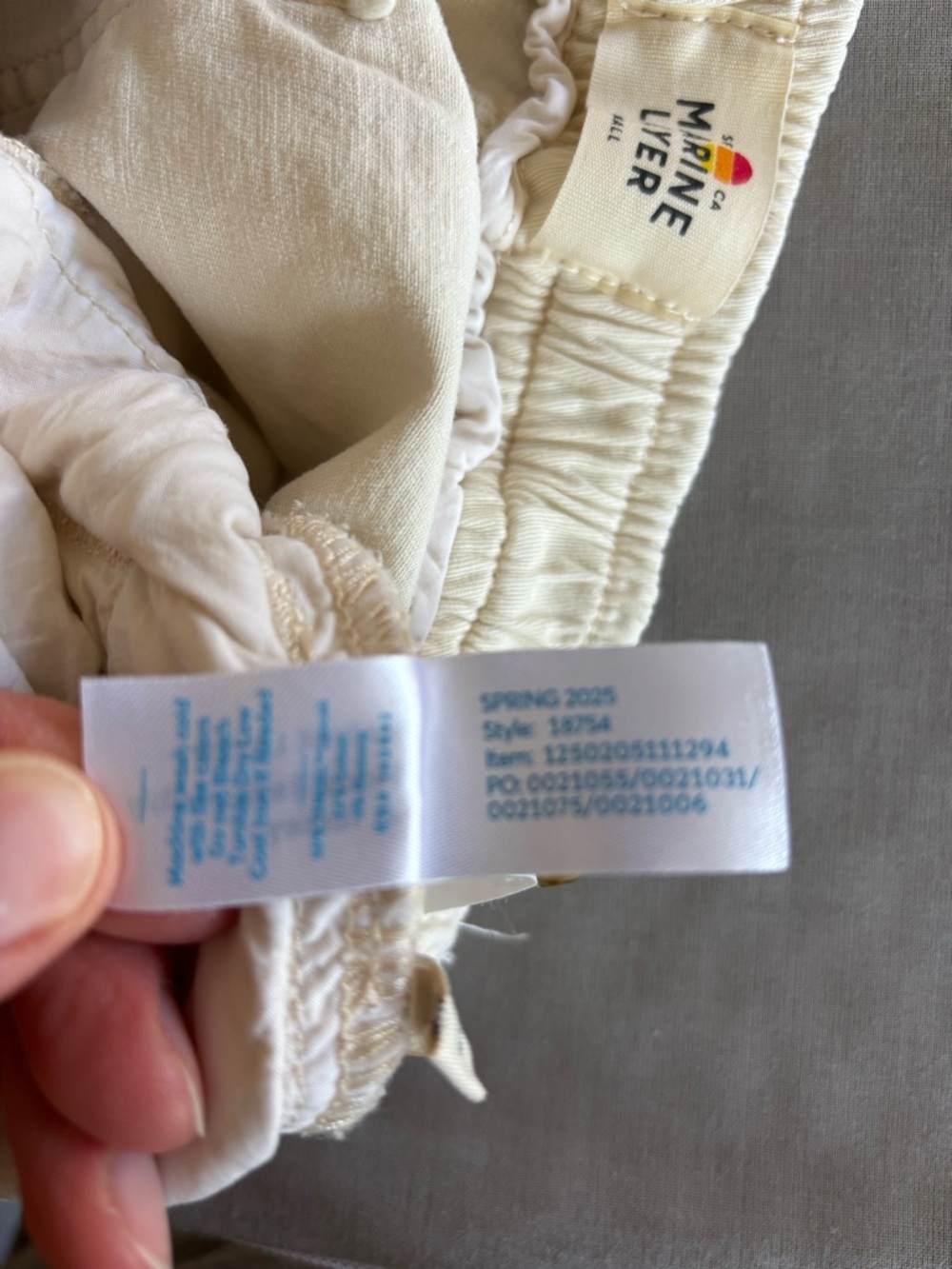 Marine Layer Saturday Pant Buttercream Off White Khaki Elastic Waist Pants Small - Picture 5 of 7